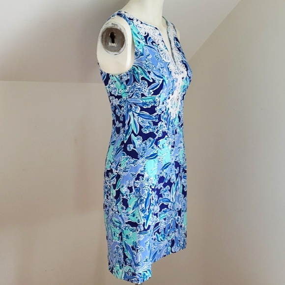 Lilly Pulitzer GABBY SHIFT Dress Royal Purple Koalafications Sleeveless Zip S 0 - Picture 5 of 16